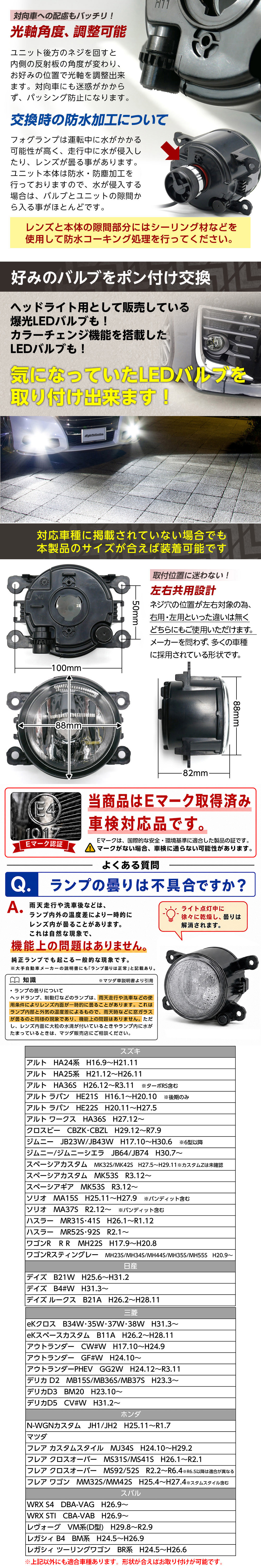三菱・日産・スズキ・スバル・ホンダ・マツダ車など