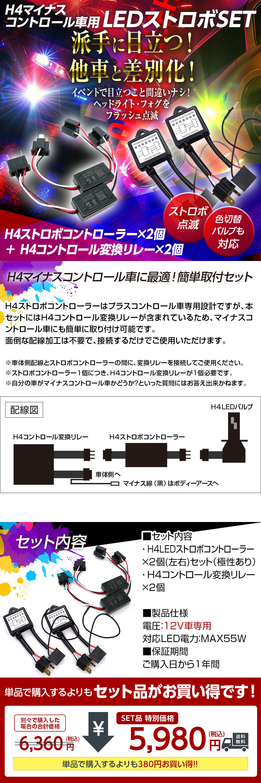 LEDストロボSET