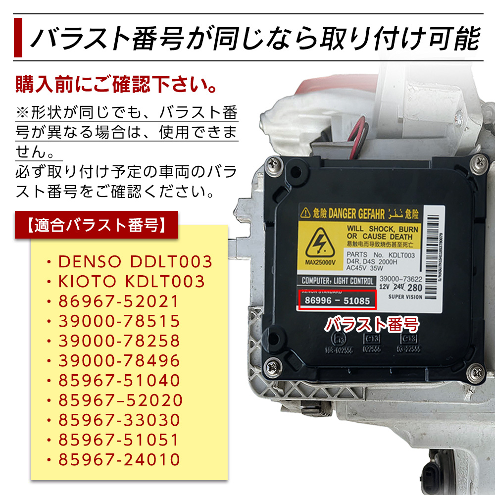 バラスト番号が同じなら取り付け可能