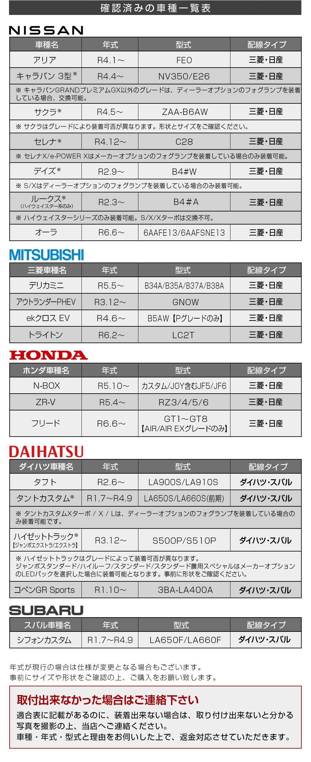 2色切替フォグランプ